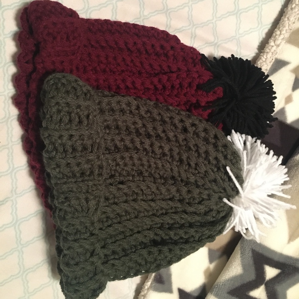 Hand made crochet beanies